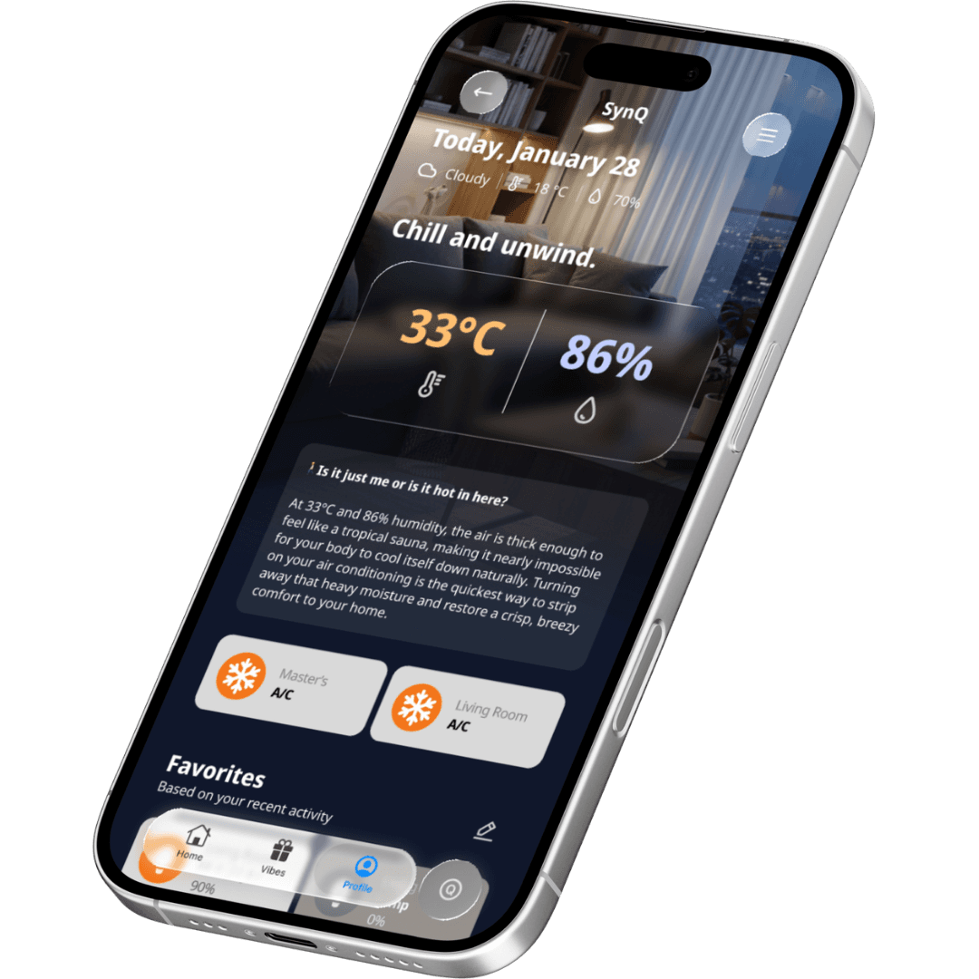 SynQ mobile dashboard preview